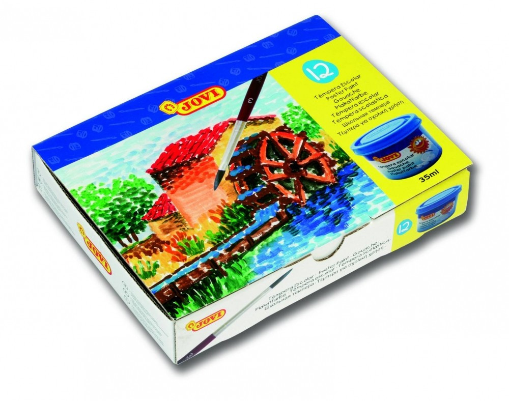 Гуаш Jovi 12 кольорів по 35мл ,в комплекті з пензликом (512) Киев - изображение 1