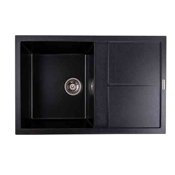 VALESO Гранітна мийка для кухні VALESO SELENA 7950 матова Чорний металік Коломия