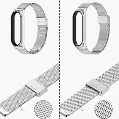 Ремінець до фітнес браслета BeCover Metal для Xiaomi Mi Smart Band 7 Silver (707494) Вінниця - фото 2