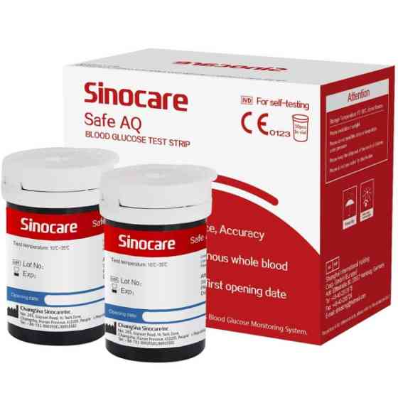 УЦІНКА! Тест-смужки Sinocare Safe AQ (50 шт) для глюкометра Дніпро