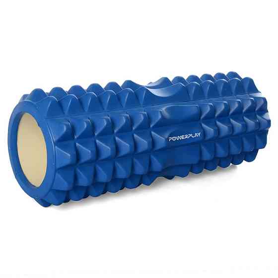 Масажний ролик (роллер) PowerPlay 4405 EVA Massage Roller Синій (33x12см.) Каменское