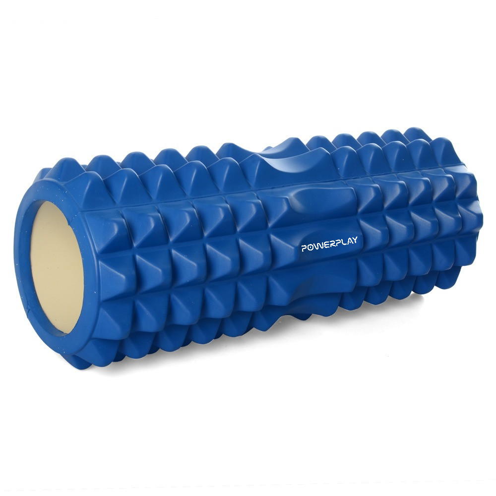 Масажний ролик (роллер) PowerPlay 4405 EVA Massage Roller Синій (33x12см.) Каменское - изображение 2