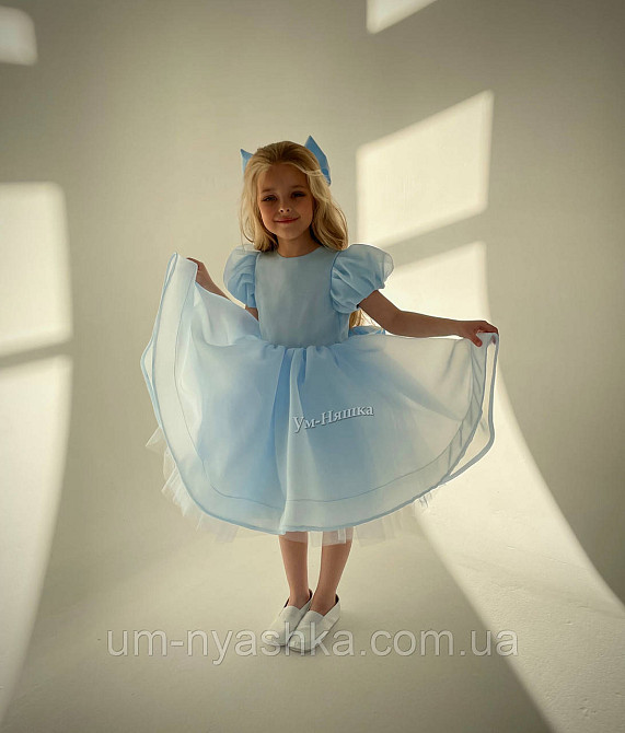 Пудровое платье пышное из шифона с бантом Кривой Рог - изображение 7