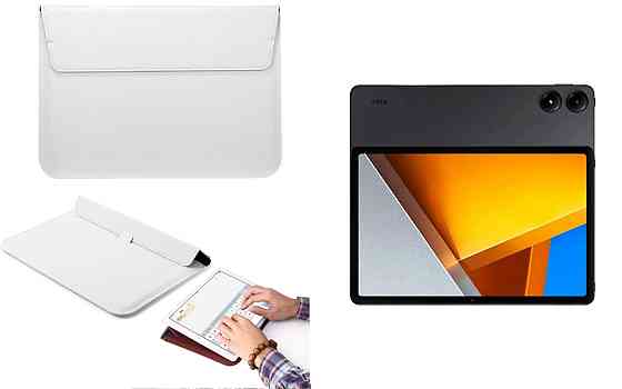 Чохол-конверт VitoCase для Xiaomi Poco Pad, з функцією підставки для планшета Білий Київ