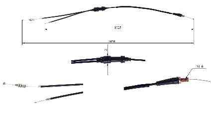 Трос газа Альфа 125 (раздвоеный) Мукачево