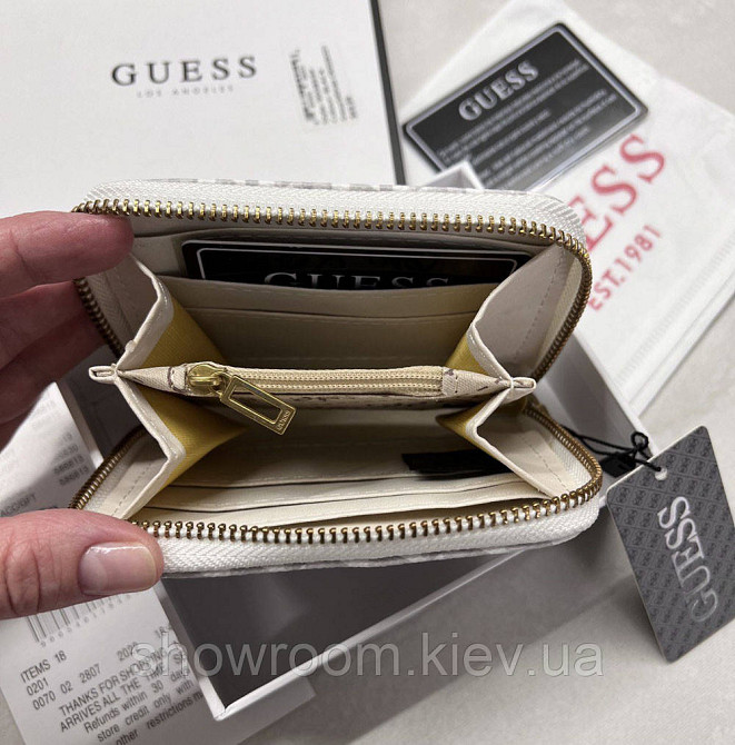 Жіночий маленький гаманець Guess (7594-1) white Київ - фото 3