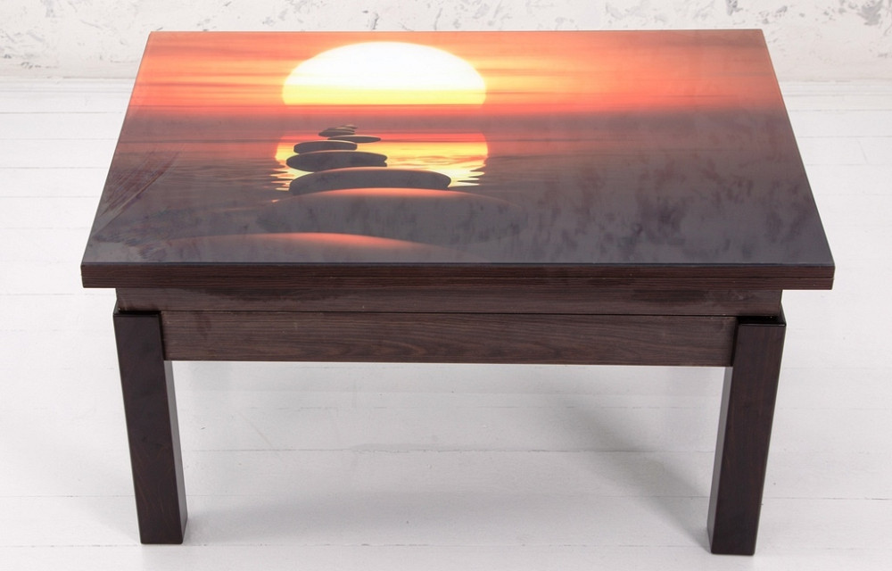 Стіл-трансформер ФЛАЙ, венге+скло (закат) fp-1010 Киев - изображение 1