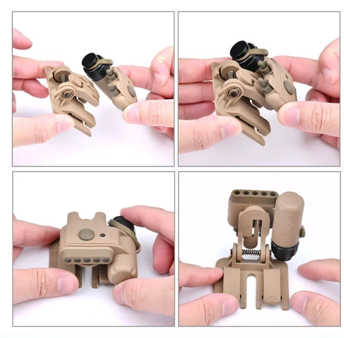 Тактический фонарь Airsoft Wadsn Gen 3 на шлем (Койот) Винница - изображение 5
