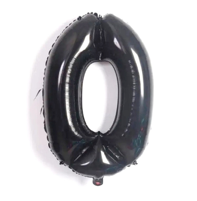 Цифра фольгированая 0 чорный 32