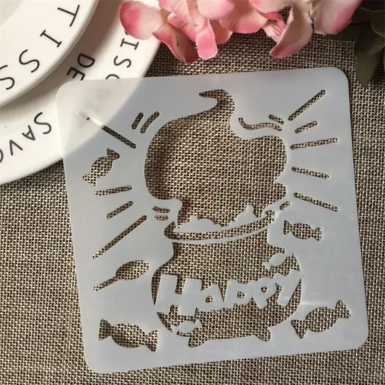 Трафарет для Хэллоуина Казанок 13 на 13 см серый Киев