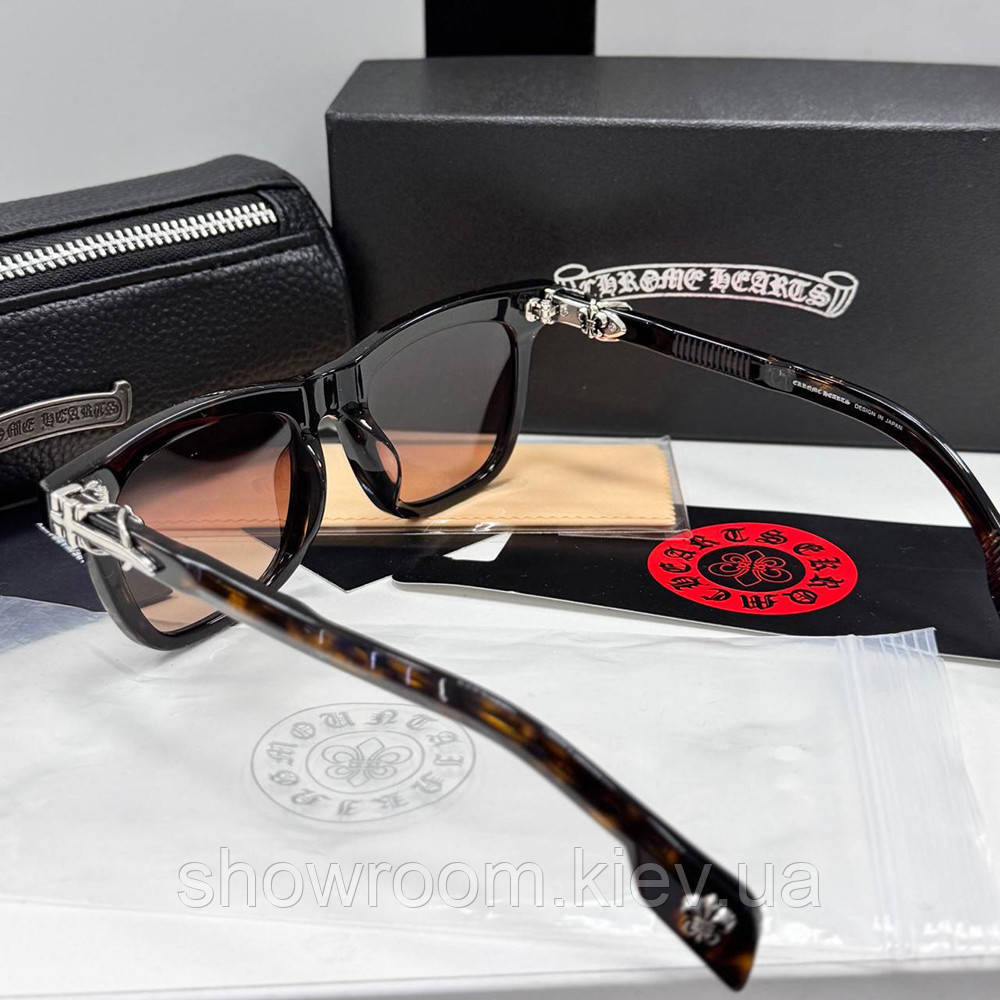 Мужские солнцезащитные очки Chrome Hearts 8251 brown Lux Киев - изображение 5