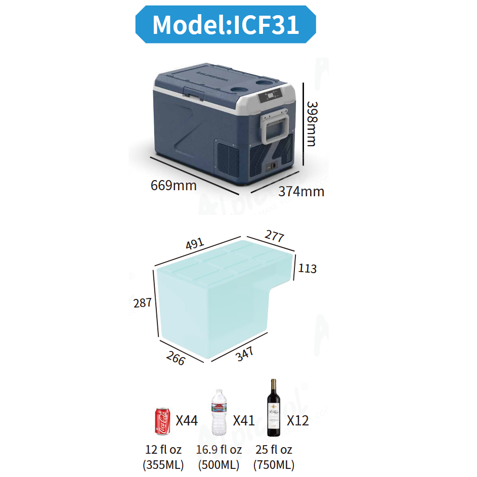 Компрессорный автохолодильник Alpicool ICF31 (32 литра). До -20℃, (12, 24, 220 вольт) Киев - изображение 8