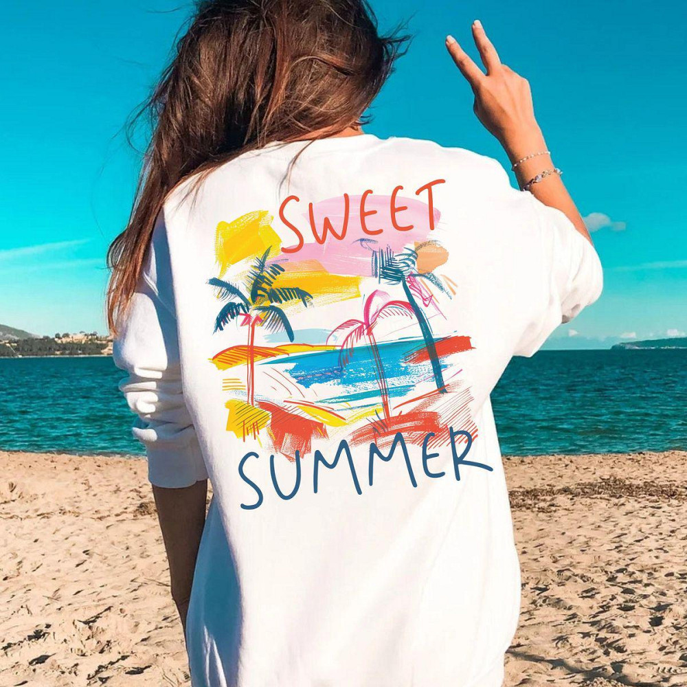 Футболка женская с принтом  46 Белая 2664083346 Днепр - изображение 1