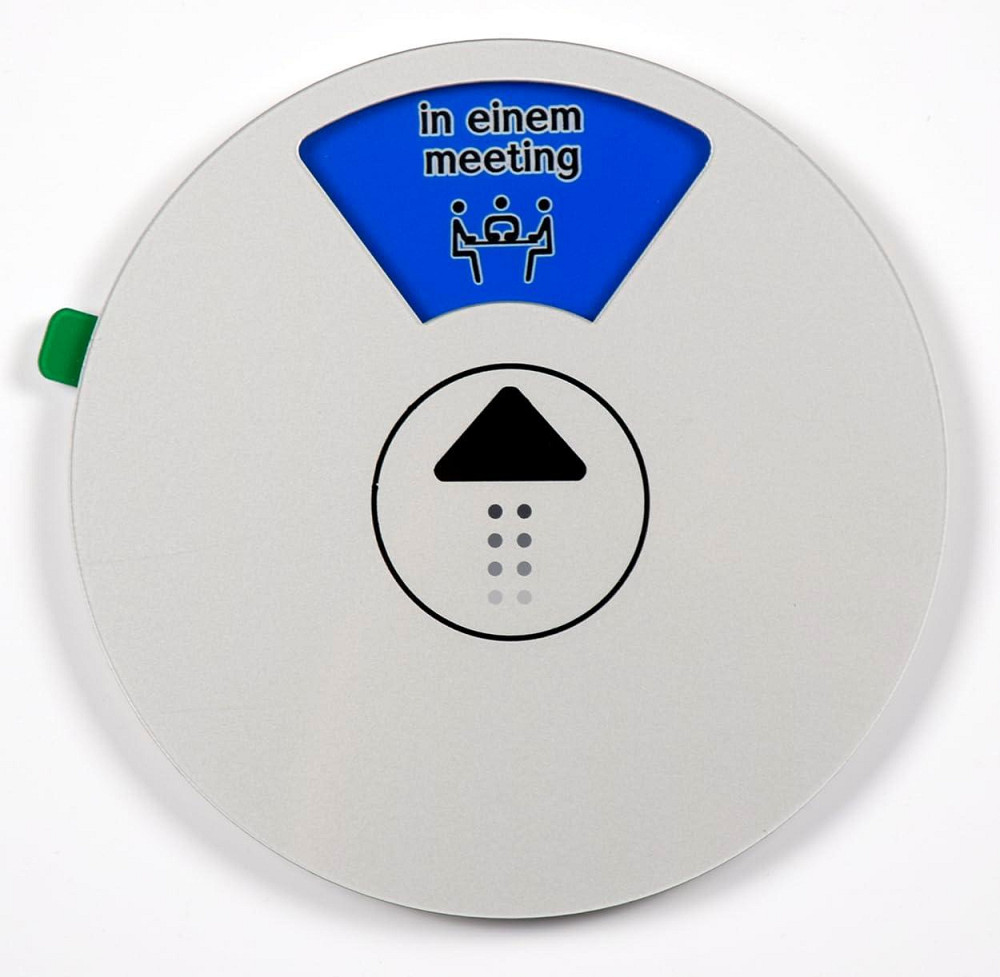 Знак FREI/BESETZT круглый 15 см серый акрил для двери с 5 надписями для офиса Киев - изображение 7