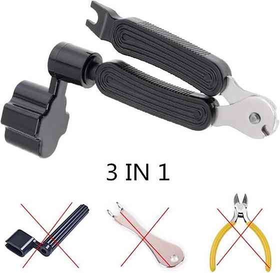Ключ для намотки та витягування гітарних струн 3в1 Київ