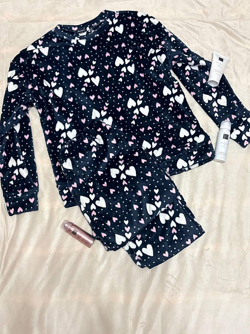 Жіноча стильна повсякденна плюшева піжама плюшевий фліс Синій, 46/48 Одеса - фото 1