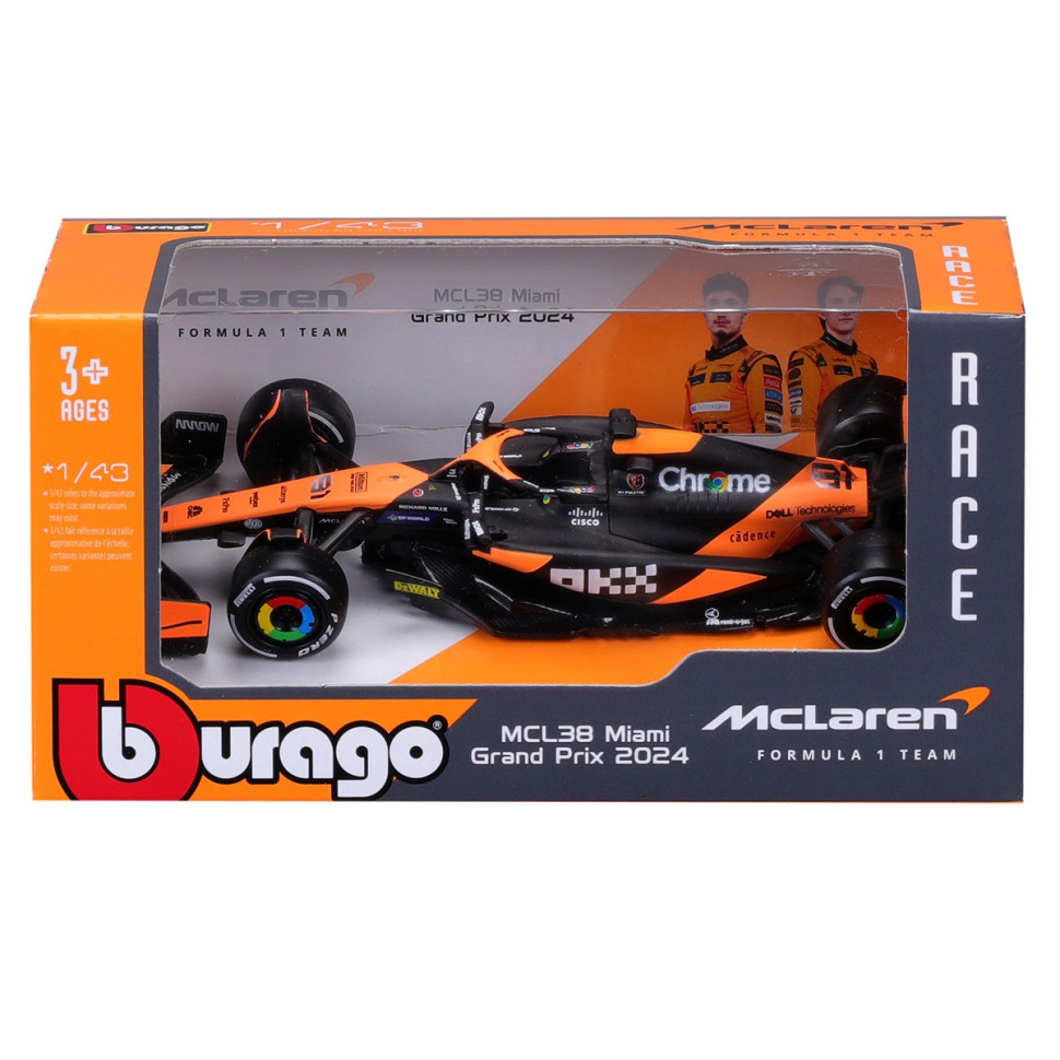 Автомодель MCLAREN F1 MCL38 (2024) Bburago 18-38214 масштаб 1:43 Винница - изображение 6