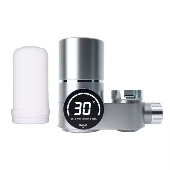 Фільтр-насадка на кран для проточної води на кухню або ванну для очищення універсальна зі смарт дисплеєм Кам'янець-Подільський