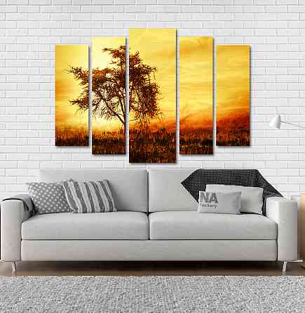 Модульна картина Дерево Захід Art-124_5 Київ