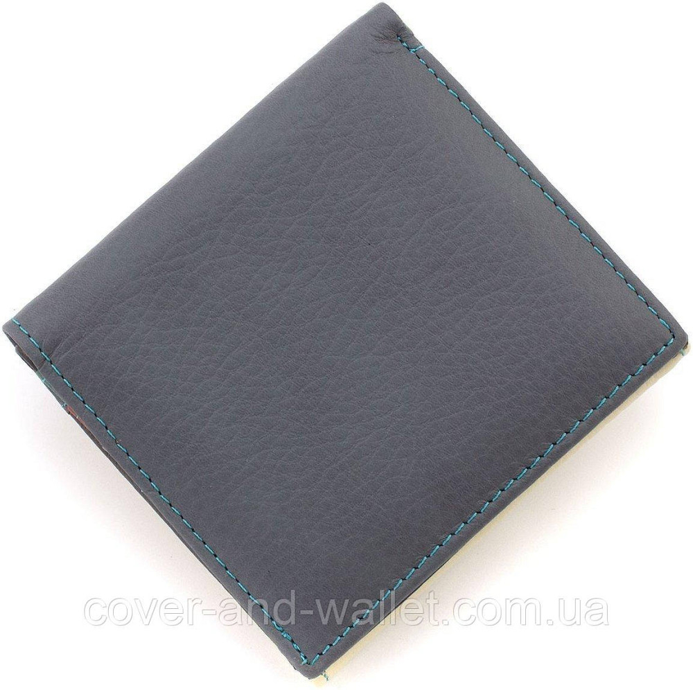 Компактный женский кожаный кошелек с монетницей белого цвета ST Leather Киев - изображение 5