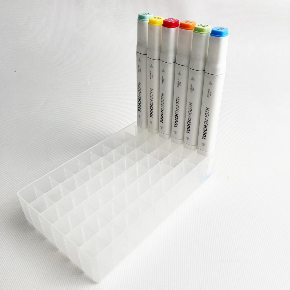 Підставка для маркерів органайзер для канцелярського приладдя 60 осередків Прозора Кам'янець-Подільський - фото 1