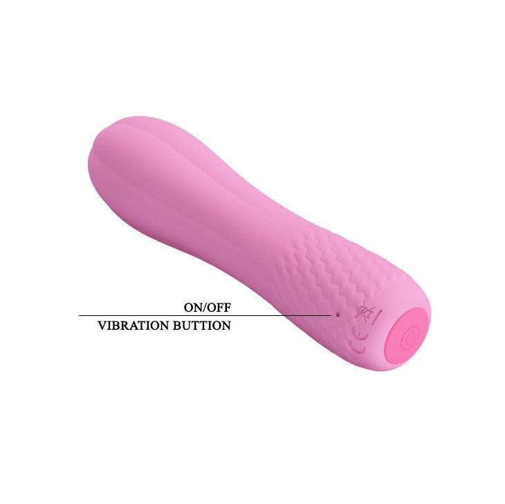 Мини-вибратор Pretty Love Alice, ребристый, розовый, 12 х 3 см Sex Aura Киев - изображение 4