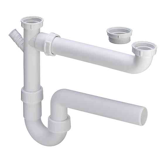 Сифон для мийки Ø40 подвiйний VIEGA пластик 329174 Луцьк