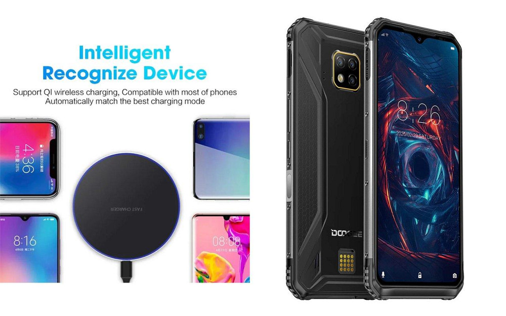 Бездротовий зарядний пристрій Copper до 30W для Doogee S98, S98 Pro, USB-C, LED Київ - фото 4