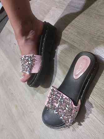 Шлепанцы женские Б/У 38 черно-розовый Киев