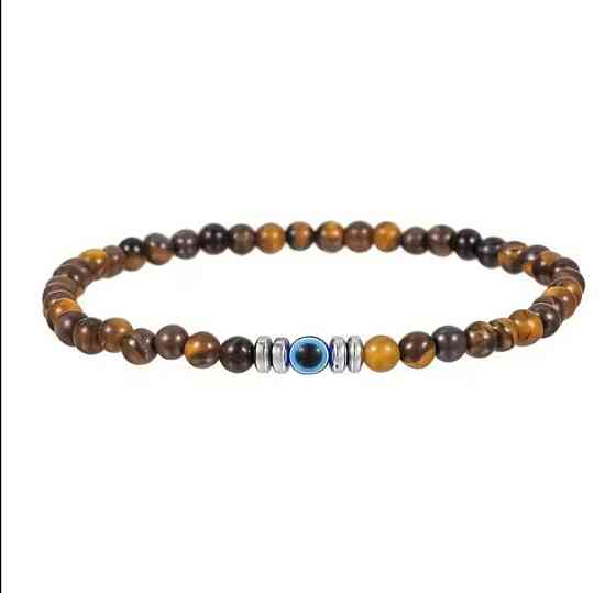 Браслет из тигрового глаза с «глазом» от зависти – мужской талисман Киев