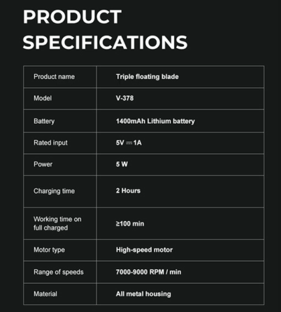 Электробритва VGR V-378 Красный Днепр