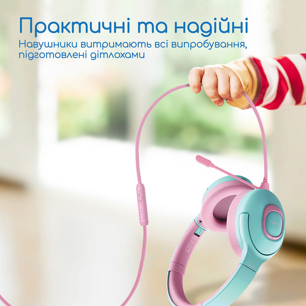 Bluetooth-гарнітура Promate Coddy Bubblegum ( блакитний/рожевий ) Харків - фото 5