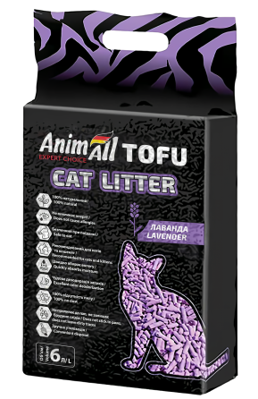 Наповнювач AnimAll Tofu (Тофу) соєвий для котів з ароматом лаванди 2.6 кг (6 л) Вінниця