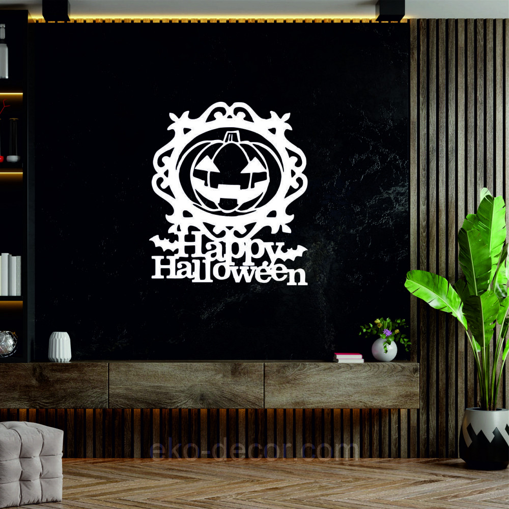 Декоративное настенное 3D Панно «Хэллоуин», Декор на стену с объемом 110*954 см, Белый Киев - изображение 7