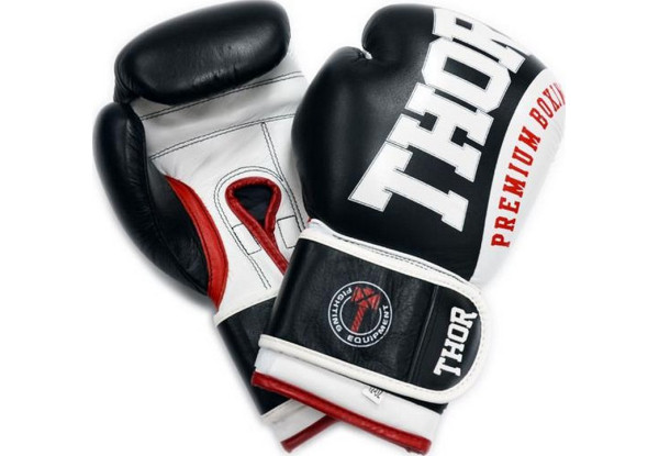 Боксерские перчатки Thor Shark Leather 12 oz Black Киев - изображение 1
