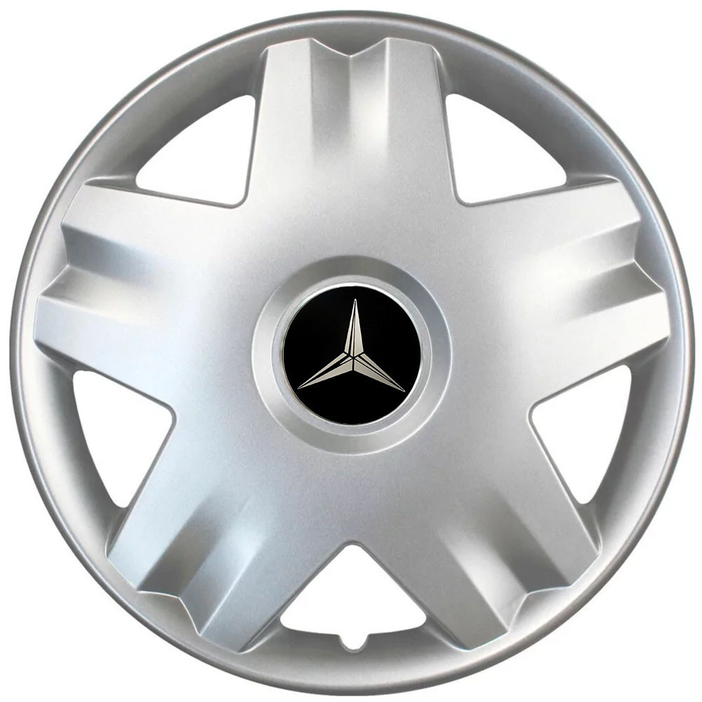 Автомобильные модельные колпаки R14 Mercedes-Benz 213 4шт, SJS, серебряные Киев - изображение 1