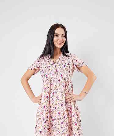 Летнее платье мини Flower 46-48, Розовый Киев