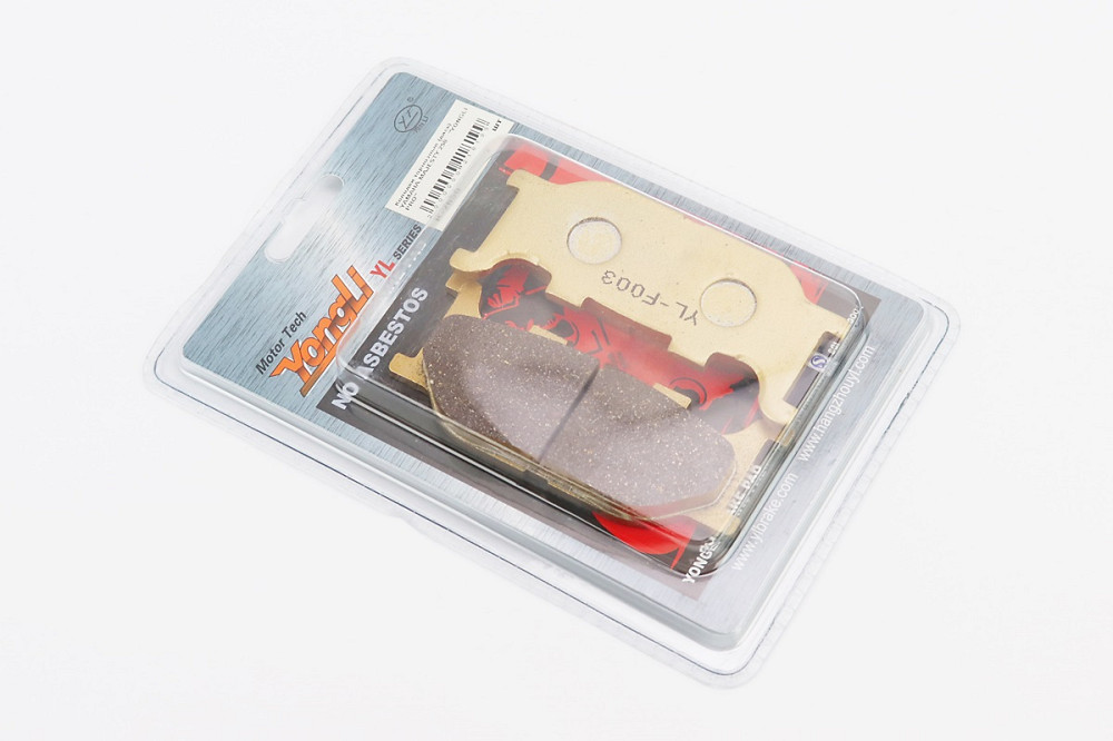 Гальмівні колодки (дискові) Yamaha SR125 / FZ6 / YP 250 / MAJESTY 250 / XVS -1100 / TZR 150 R / CP 250 / XVS -1100 / FZ6 / TDR 125 к-кт жовті Киев - изображение 1