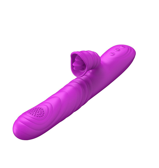 Вібратор Angelia, USB 3 functions of thrusting / 20 vibrations Purple Sex Aura Київ - фото 9
