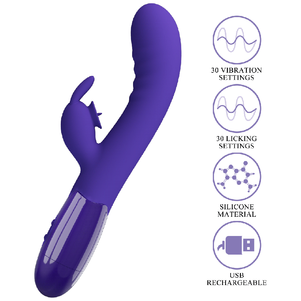 Вібратор - Pretty Love Cerberus Licking Vibrator Blue Sex Aura Київ - фото 2