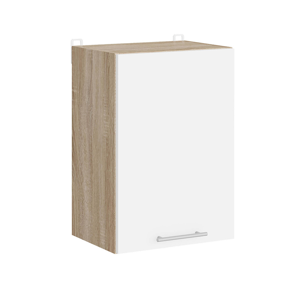 Кухонный модуль верхний Эверест Эко 400 дуб сонома/нимфея альба (белый) 40х30х58 см (DTM-071013) Днепр - изображение 1