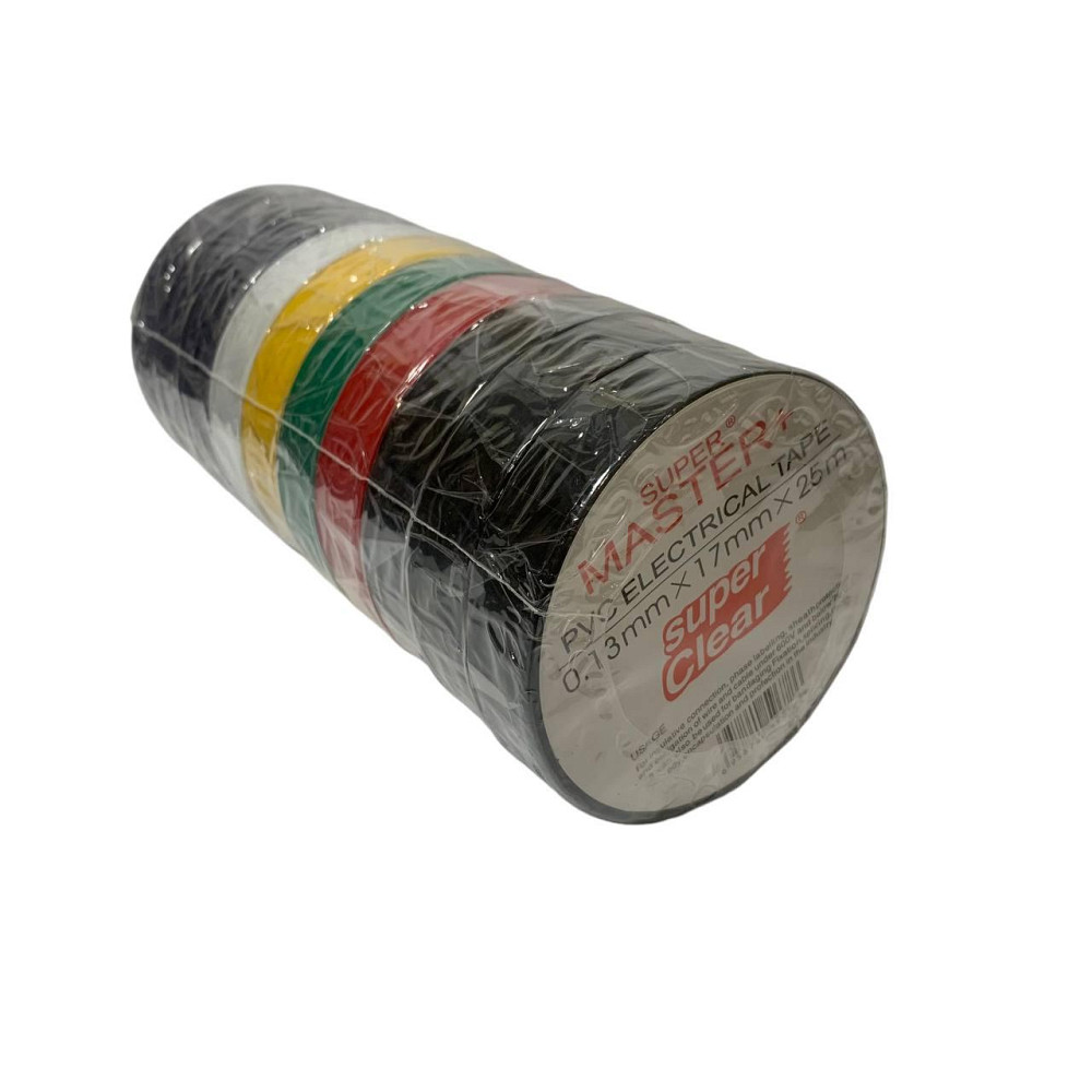 Изолента MASTER+ 0.13мм×17мм×25м — электроизоляционная лента ПВХ для монтажа, ремонта и изоляции проводов. Харьков - изображение 4