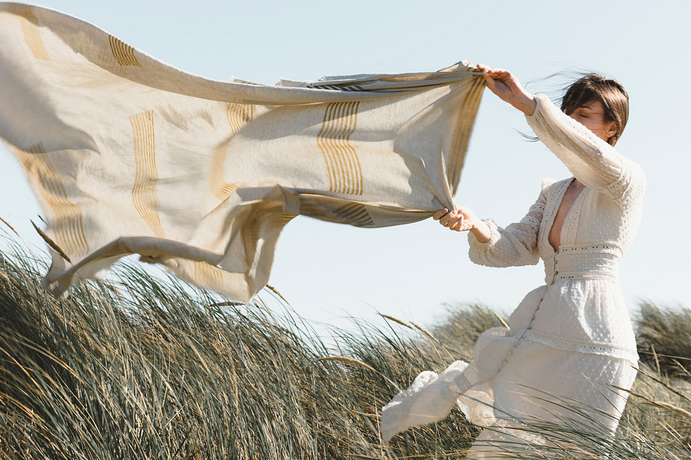 Кашеміровий плед-покривало FREYA 140х200см 250г/м2 (Бежевий) Суми - фото 5