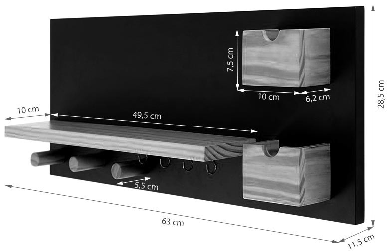 Вішалка для сумок "Дескія" венге-сієна Миколаїв - фото 2