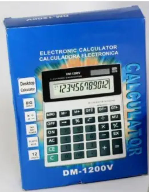 Багатофункціональний настільний калькулятор DM-1200V з 12-розрядним дисплеєм та функцією відсотків, 220 г Одеса - фото 2
