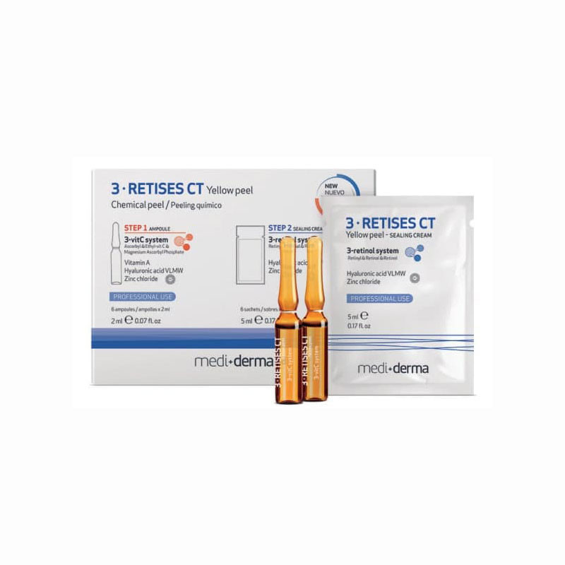 Жовтий пілінг 3-RETISES Ct Yellow Peel pH 5,0 - 6,0 Medi+derma, 6амп х 2мл + 6саше х 5мл Дніпро - фото 1