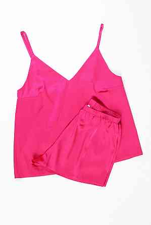 Пижама женская шелковая Малиновый M-L Харьков