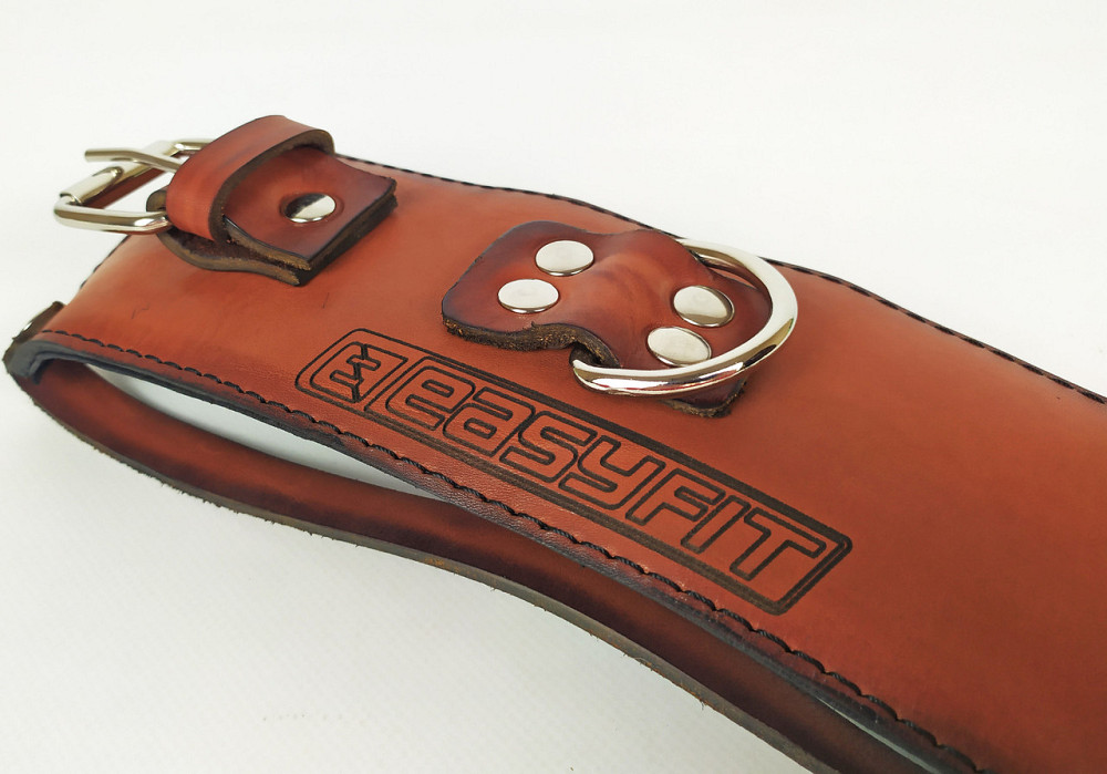 EasyFit Манжета EasyFit F8 коричнева для тяги на тренажері (шкіра) Київ - фото 2