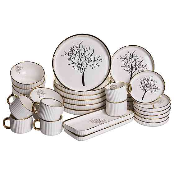 Yiwu Столовий набір посуду 32 предмети на 6 персон Valentina порцеляновий DS-32-O Коломыя