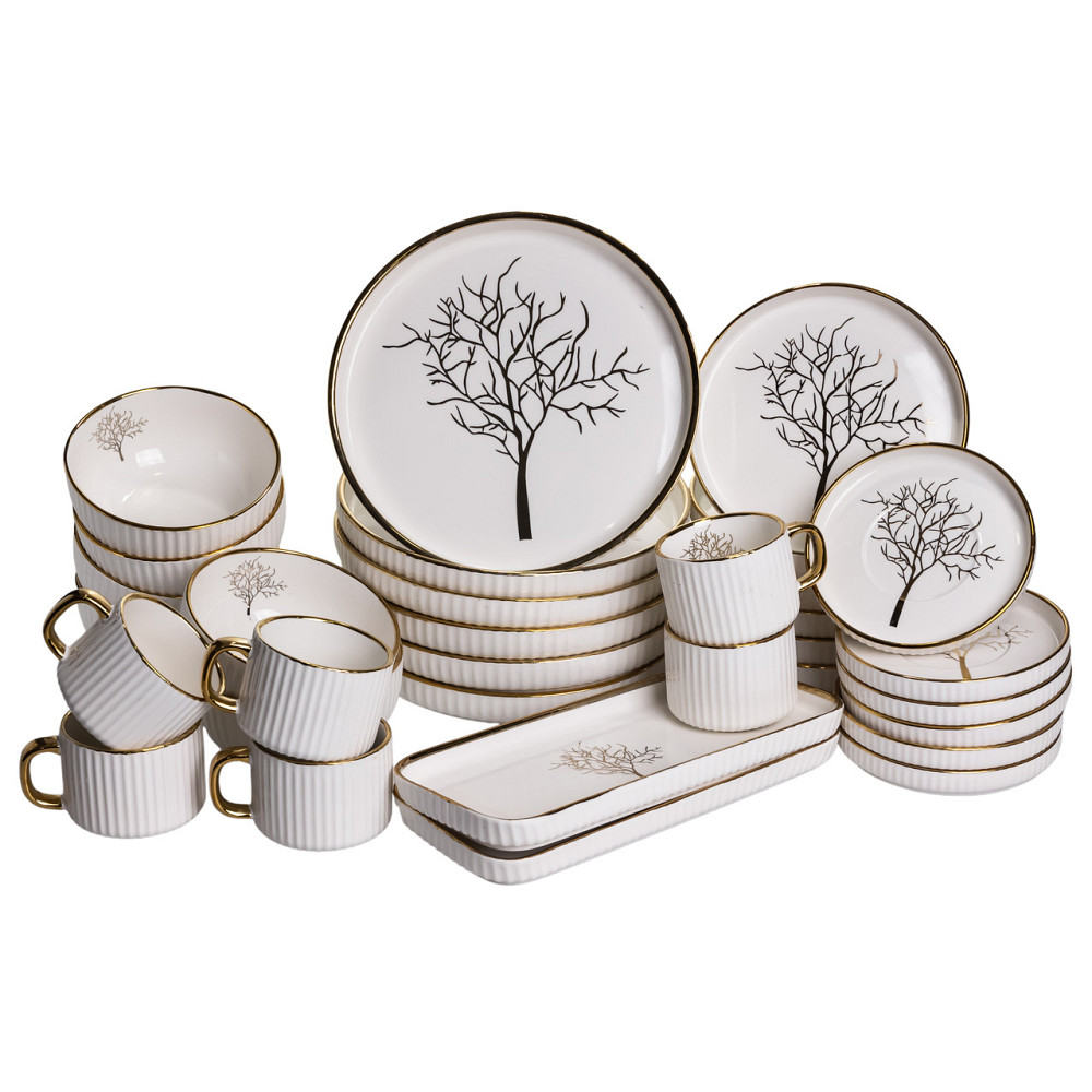 Yiwu Столовий набір посуду 32 предмети на 6 персон Valentina порцеляновий DS-32-O Коломыя - изображение 1